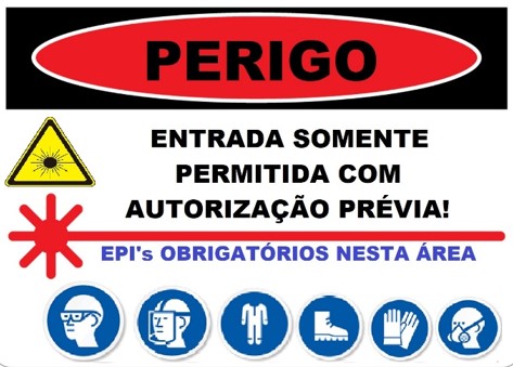 Exemplo de placa que alerta para uso obrigatório de EPIs.